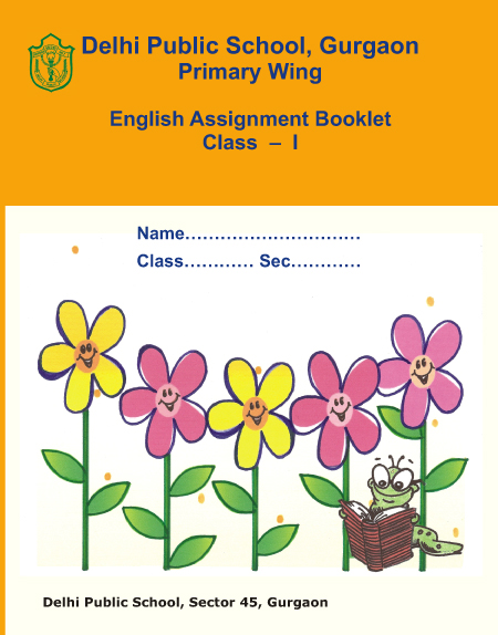 School assignment book design — English, DPS Gurgaon
